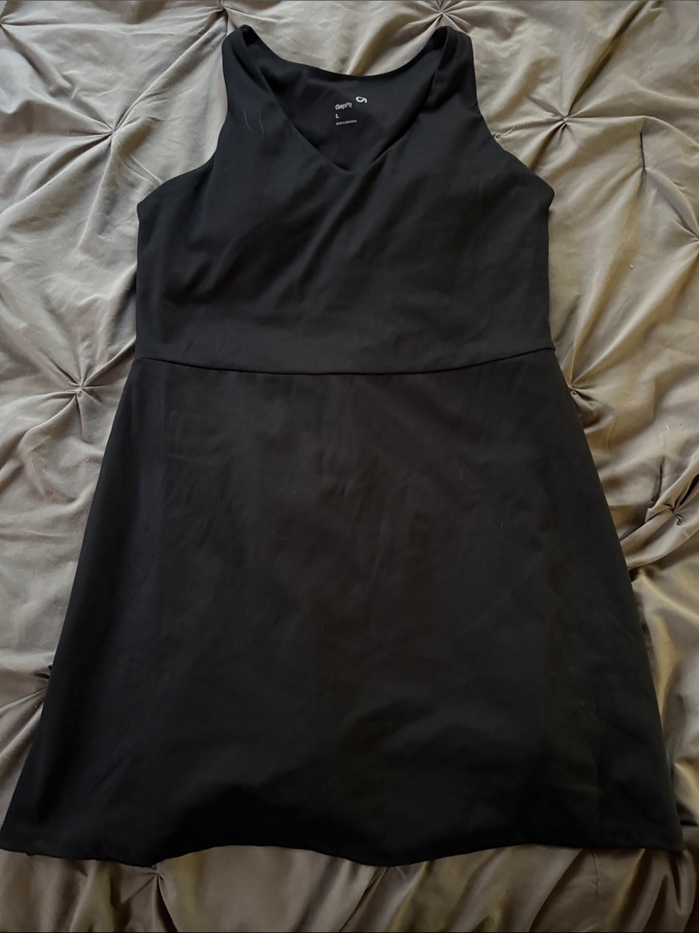 GAP Black Sleeveless V-Neck Mini Dress